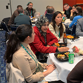 Physicians at the start of their medical careers get to know each other at the Early Career Physicians Networking Luncheon at Internal Medicine 2022 in Chicago Image by Kevin Berne